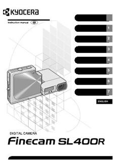 Contax SL 400 R manual. Camera Instructions.
